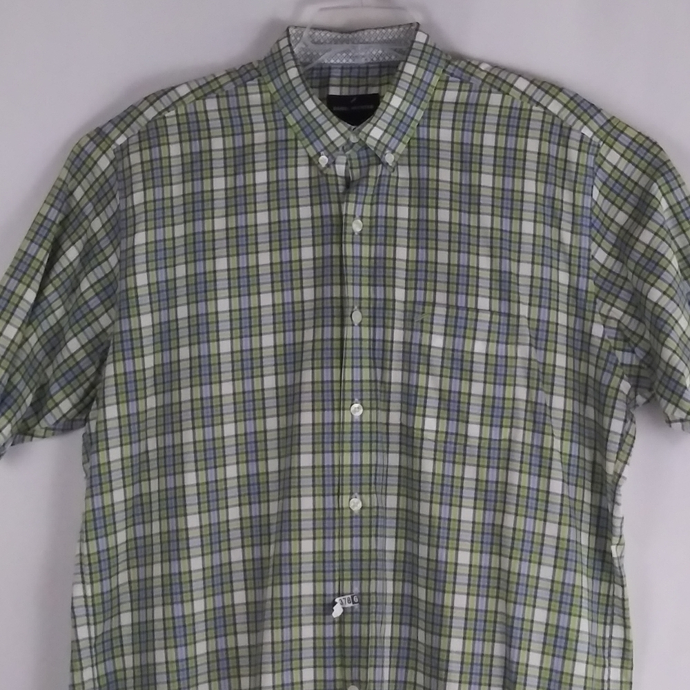Daniel Hechter plaid green shirt men's size 3XL - Picture 3 of 4